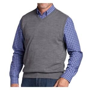 Cutter & Buck Merino Wool blend V Neck sweater vest academia old money golf 1XB​
